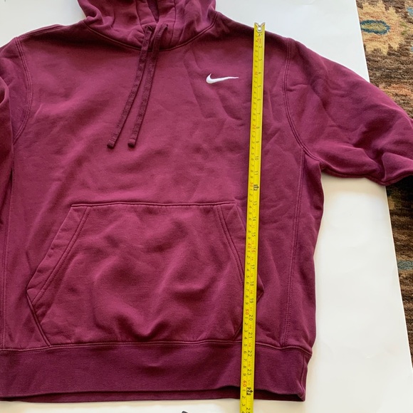 Nike Burgundy/maroon Hoodie with White Swoosh size small - Picture 2 of 5